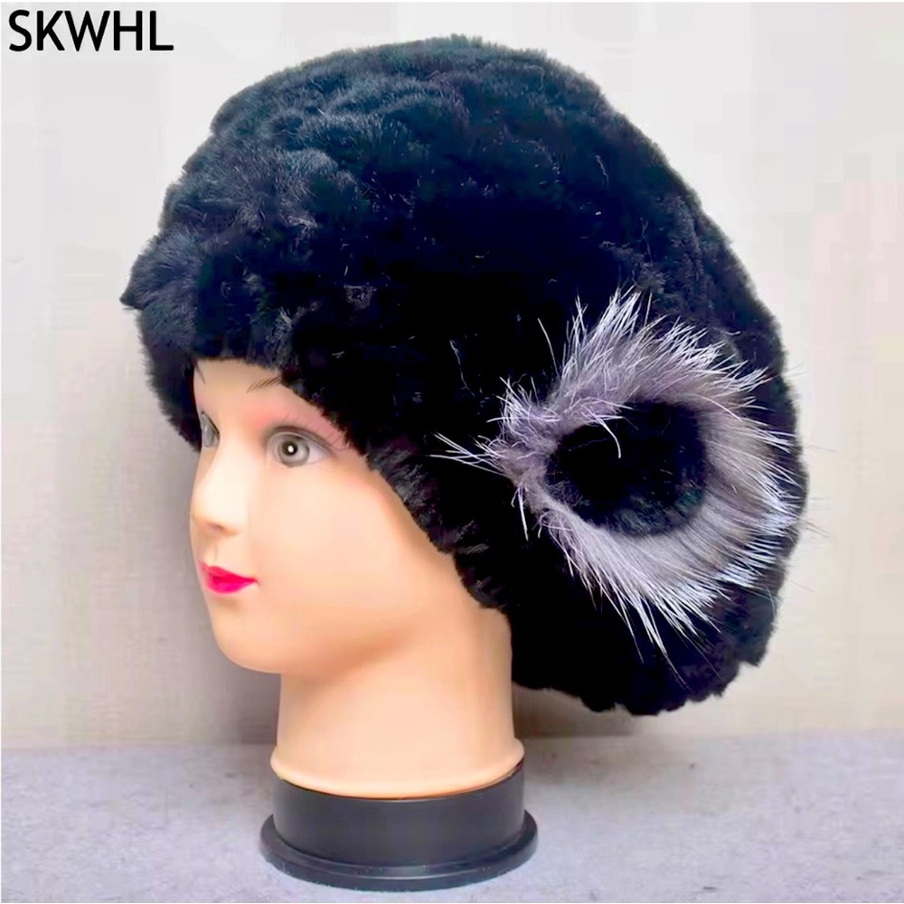 Real fur hat